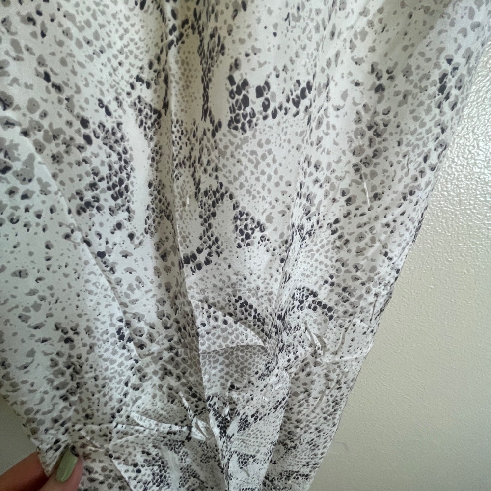 I.B. Diffusion Women's Silk Pull-on Pants Size M Snake Print Elastic Waist - Picture 6 of 13